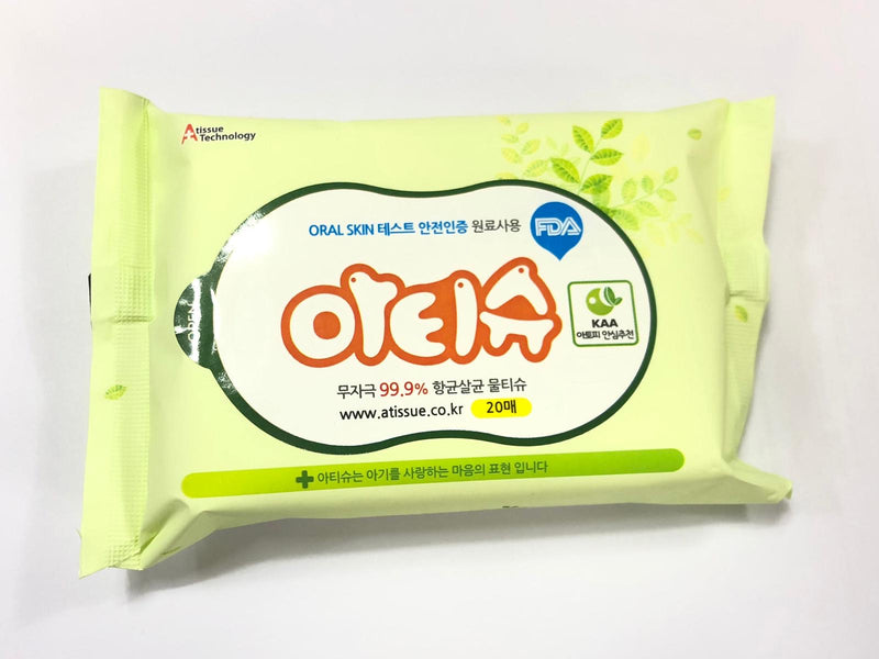 韓國No.1 A Tissue抗菌消毒濕紙巾 x 10包